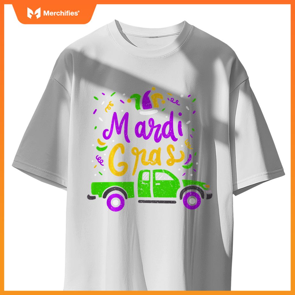 Pick Up Truck Mardi Gras Party Gift T-Shirt