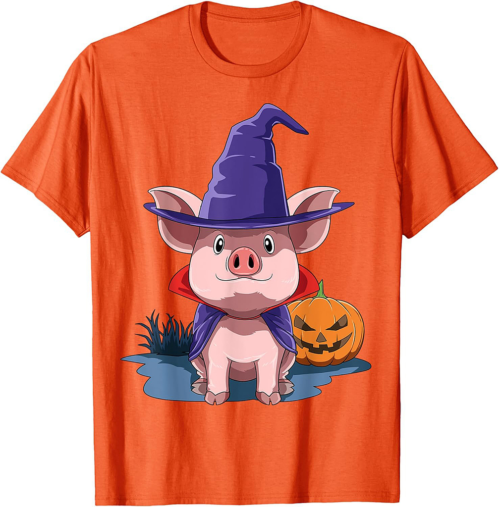 Pig Halloween Pig Lover Gift Pig Halloween Pumpkin Pig Owner T-Shirt