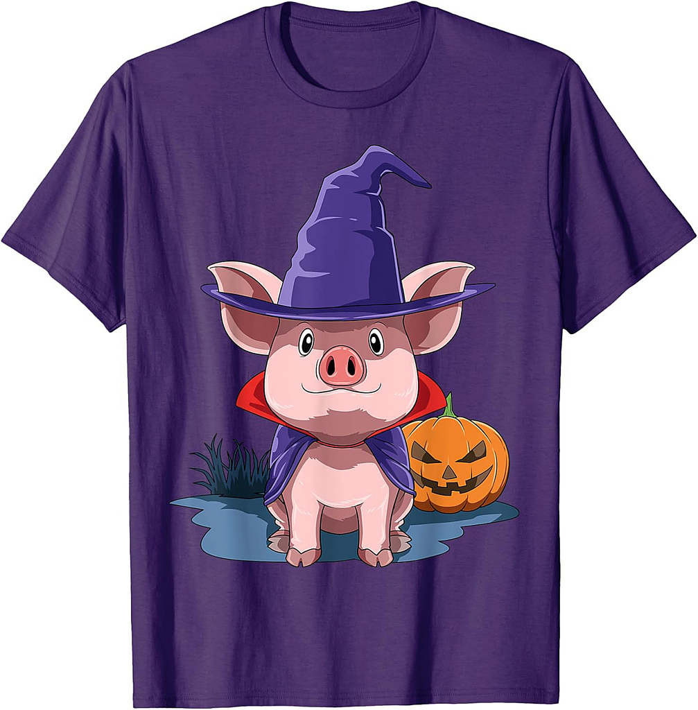 Pig Halloween Pig Lover Gift Pig Halloween Pumpkin Pig Owner T-Shirt