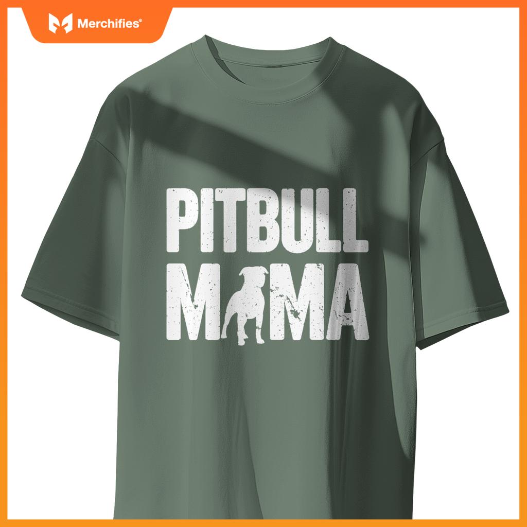 Pitbull Mama Dog Lover Breeder T-Shirt