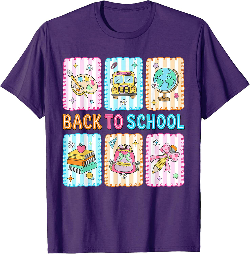Preppy Back To School Teacher First Day Of School Kids Girl T-Shirt