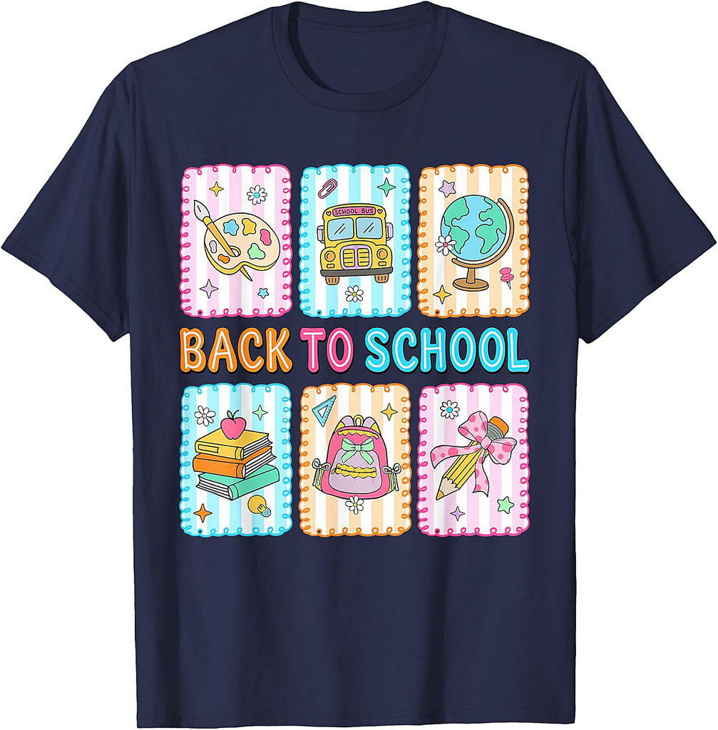 Preppy Back To School Teacher First Day Of School Kids Girl T-Shirt