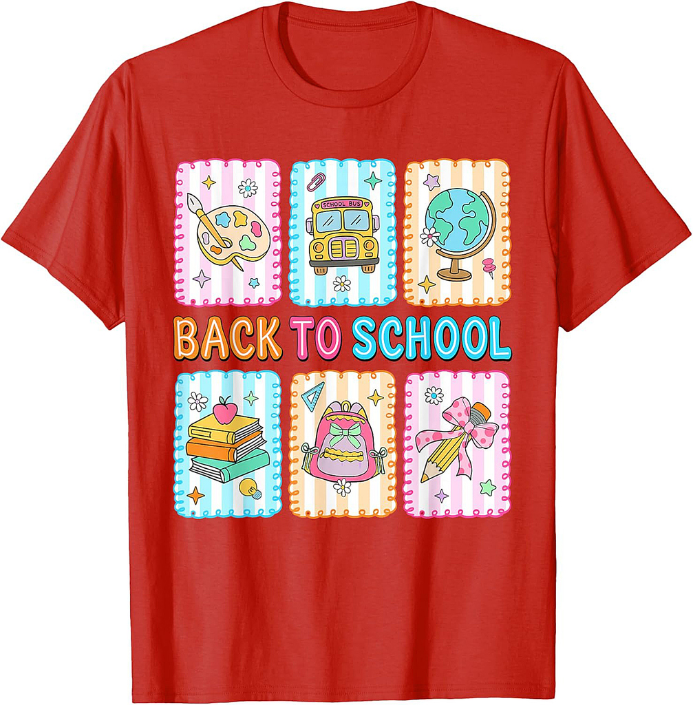 Preppy Back To School Teacher First Day Of School Kids Girl T-Shirt