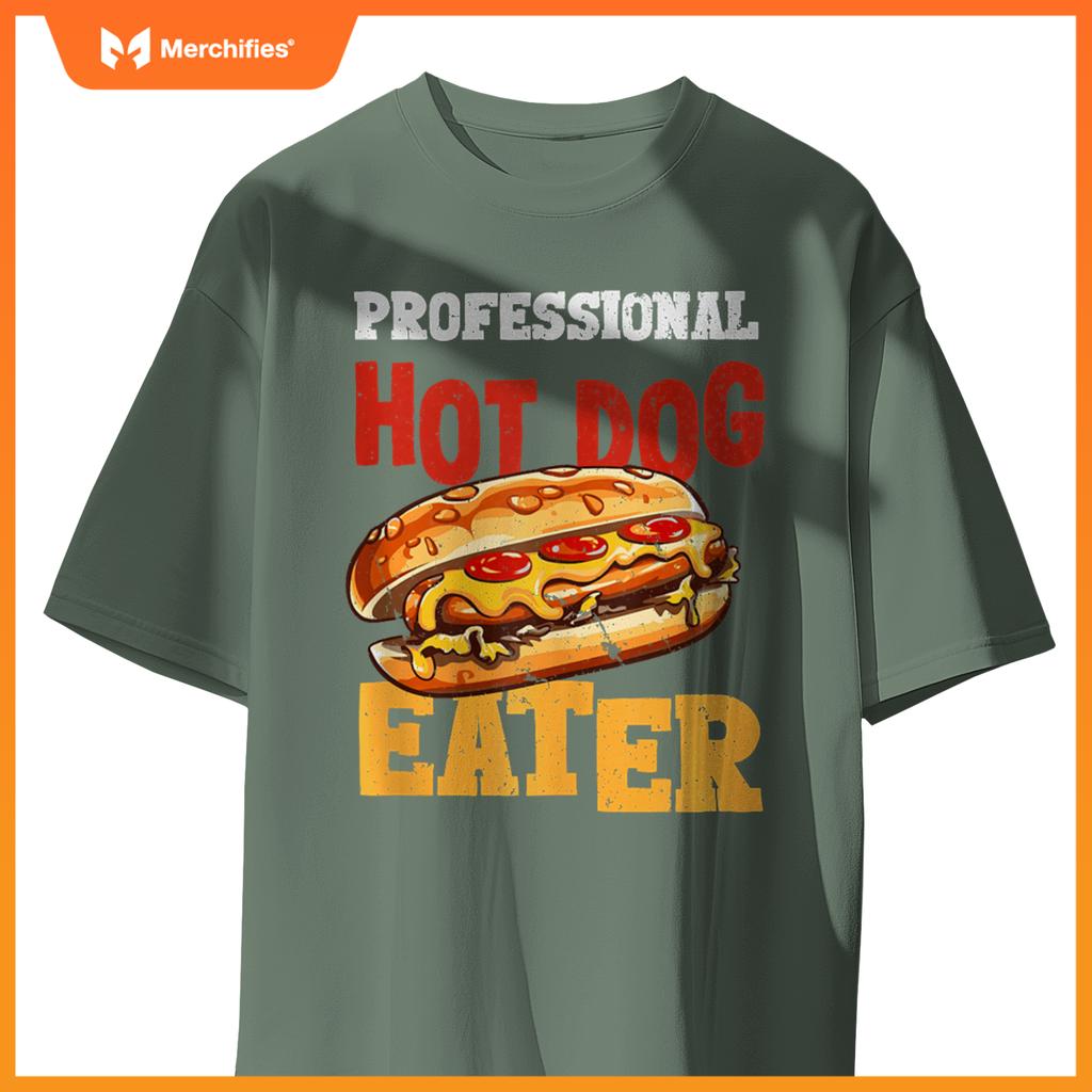 Professtional Hot Dog Eater Funny Hot Dog T-Shirt