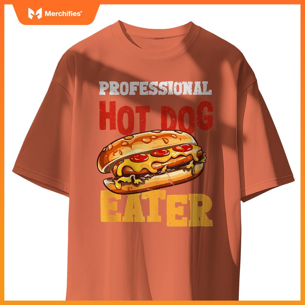 Professtional Hot Dog Eater Funny Hot Dog T-Shirt