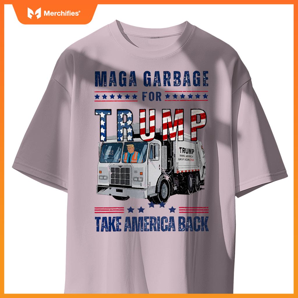 Proud MAGA Garbage Trump Supporter Trump Garbage Truck T-Shirt