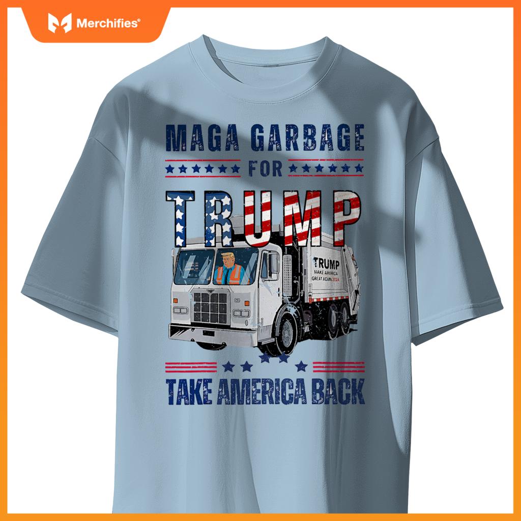 Proud MAGA Garbage Trump Supporter Trump Garbage Truck T-Shirt