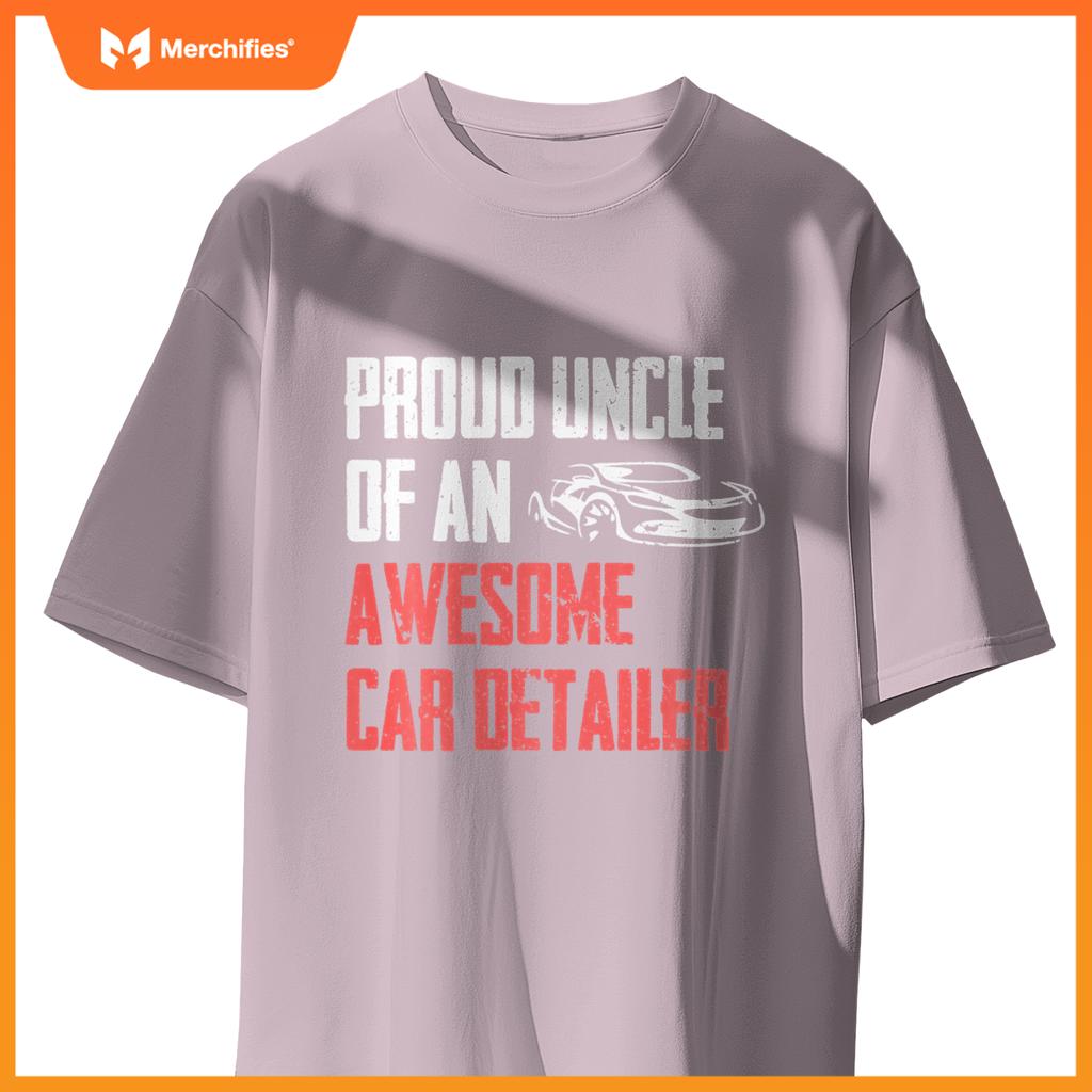 Proud Uncle Of Car Detailer Car Washer Cleaning Graphic T-Shirt