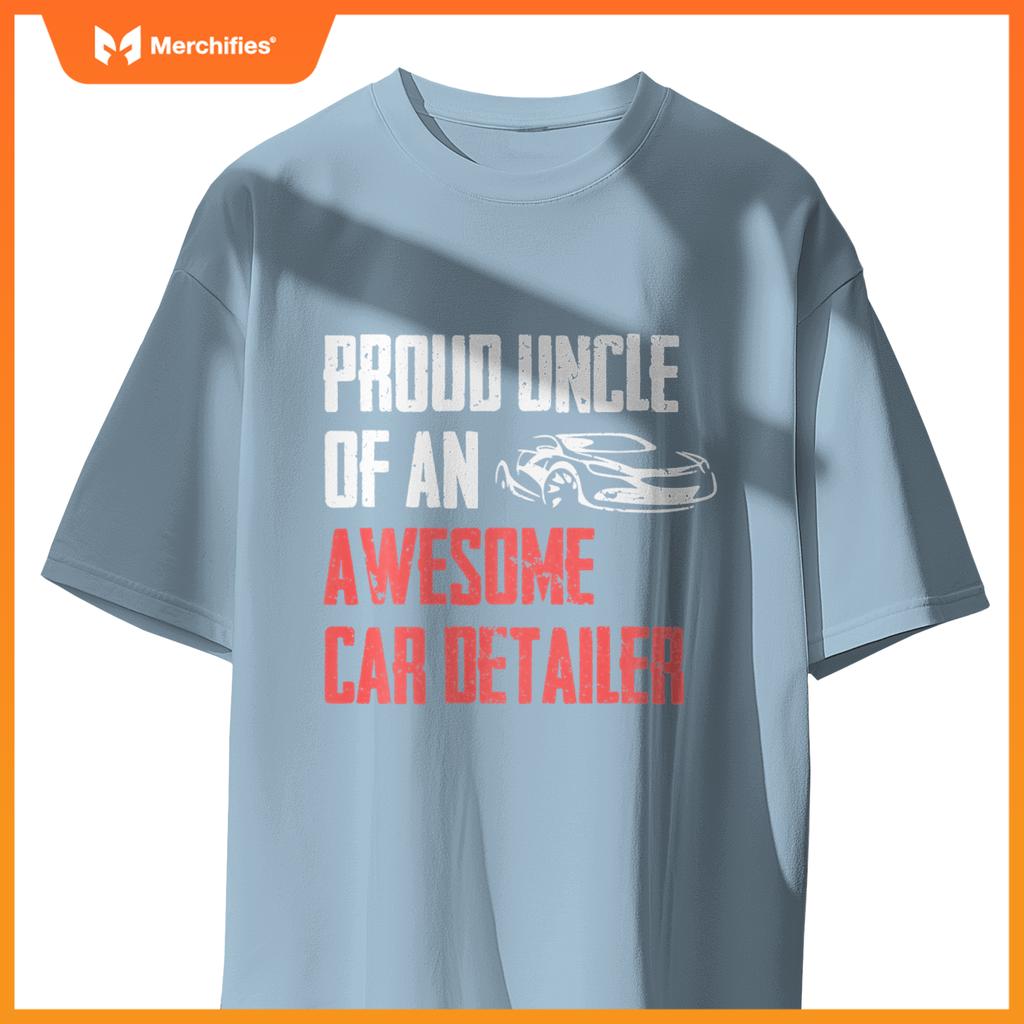 Proud Uncle Of Car Detailer Car Washer Cleaning Graphic T-Shirt