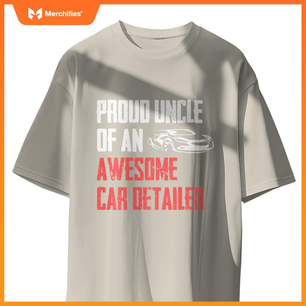 Proud Uncle Of Car Detailer Car Washer Cleaning Graphic T-Shirt