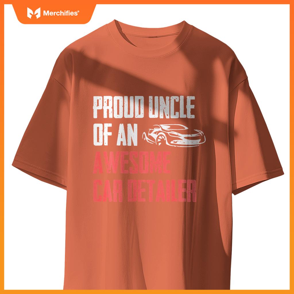 Proud Uncle Of Car Detailer Car Washer Cleaning Graphic T-Shirt