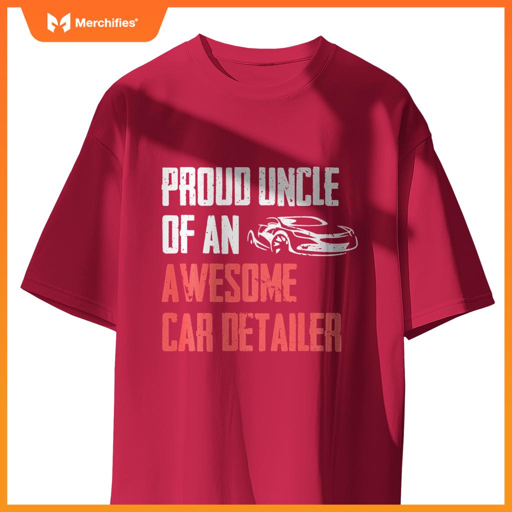 Proud Uncle Of Car Detailer Car Washer Cleaning Graphic T-Shirt