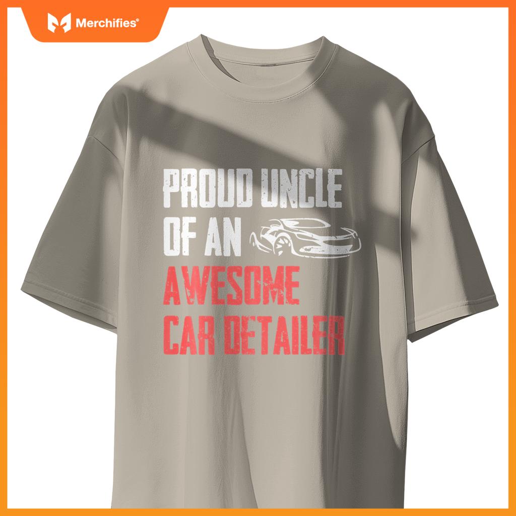 Proud Uncle Of Car Detailer Car Washer Cleaning Graphic T-Shirt
