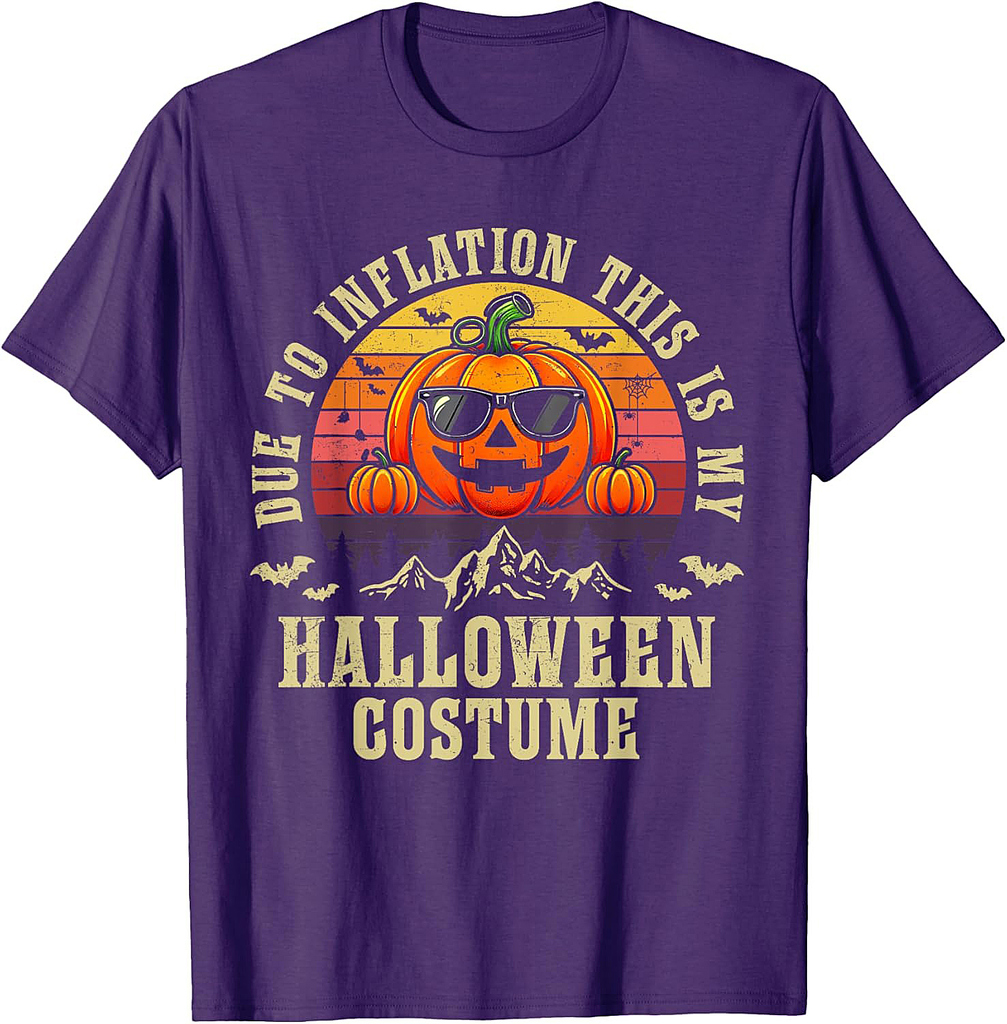 Pumpkin Bat Due To Inflation This Is My Halloween Costume T-Shirt
