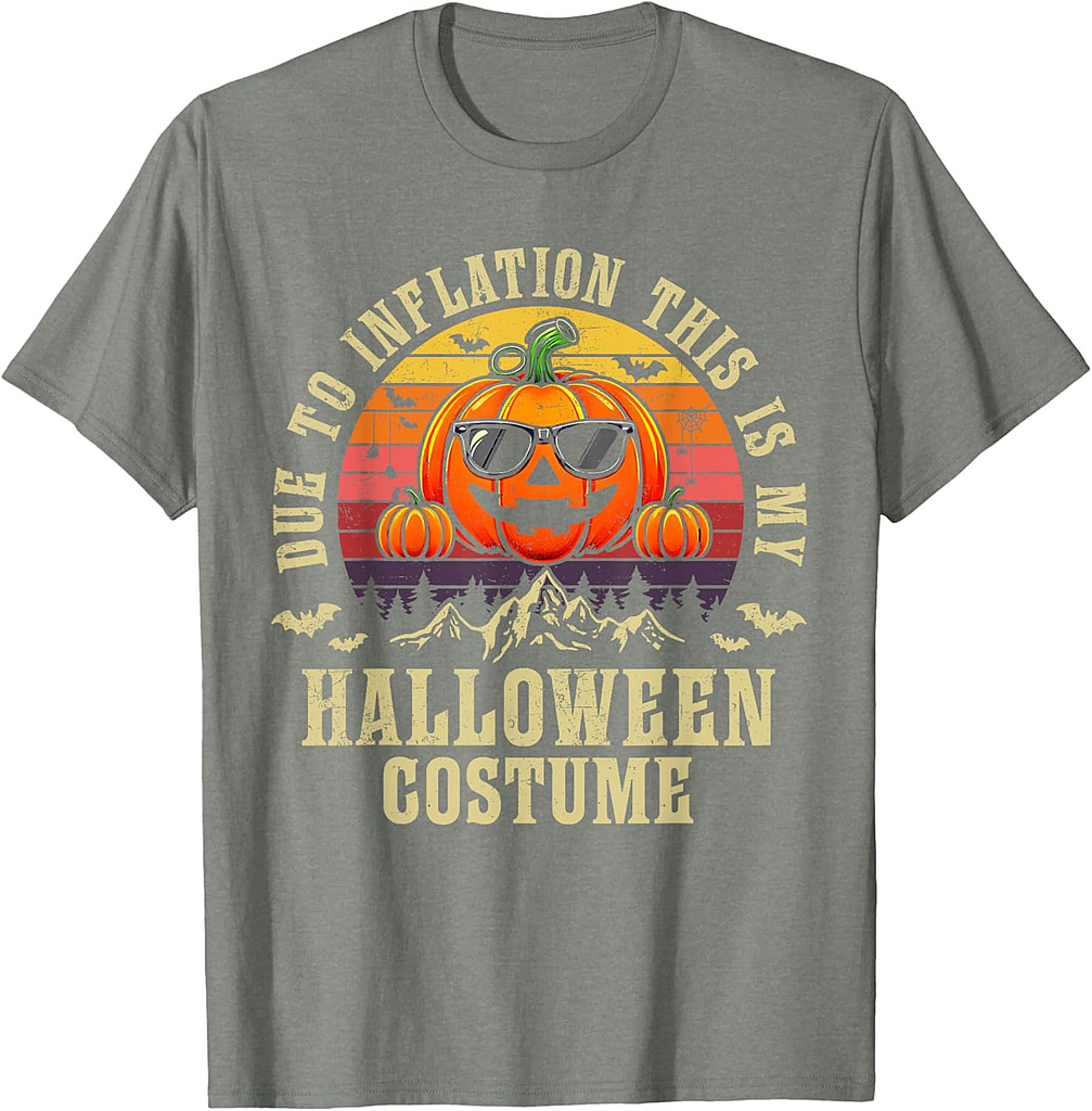 Pumpkin Bat Due To Inflation This Is My Halloween Costume T-Shirt