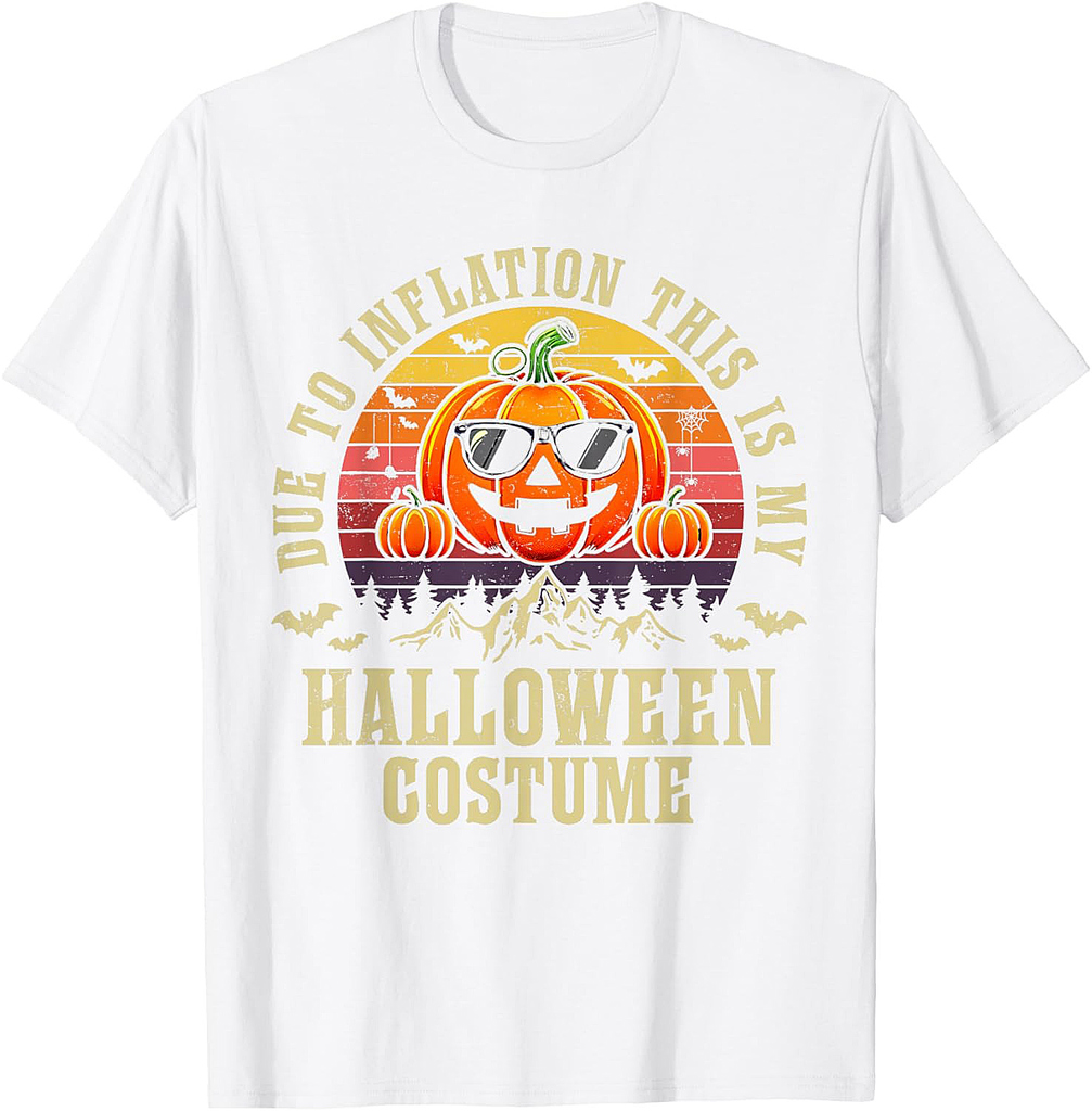 Pumpkin Bat Due To Inflation This Is My Halloween Costume T-Shirt