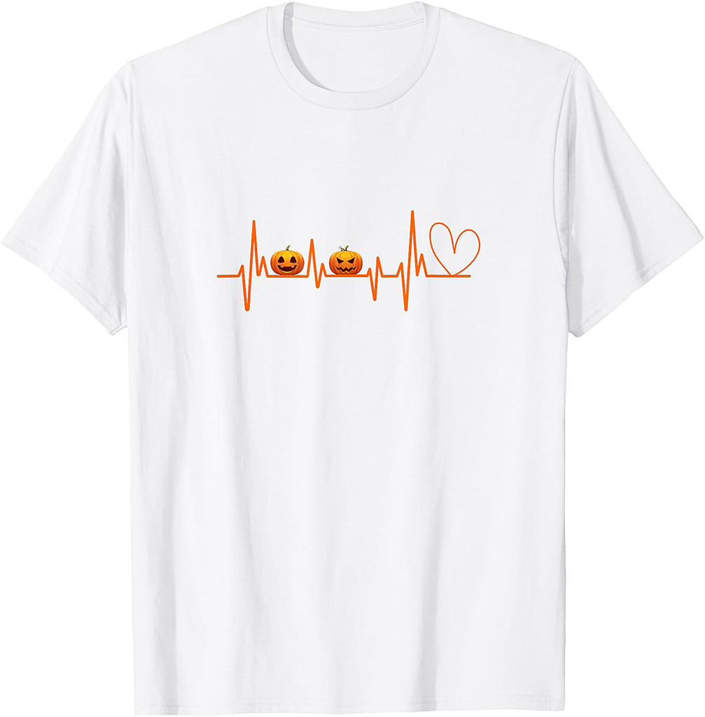 Pumpkin Heartbeat Halloween T-Shirt