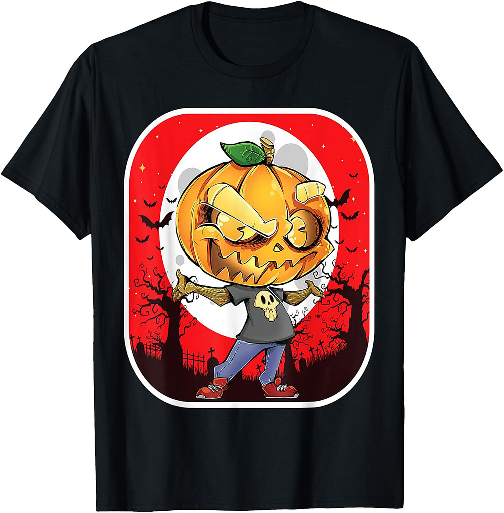 Pumpkin funny scary Cute Cartoon Halloween T-Shirt