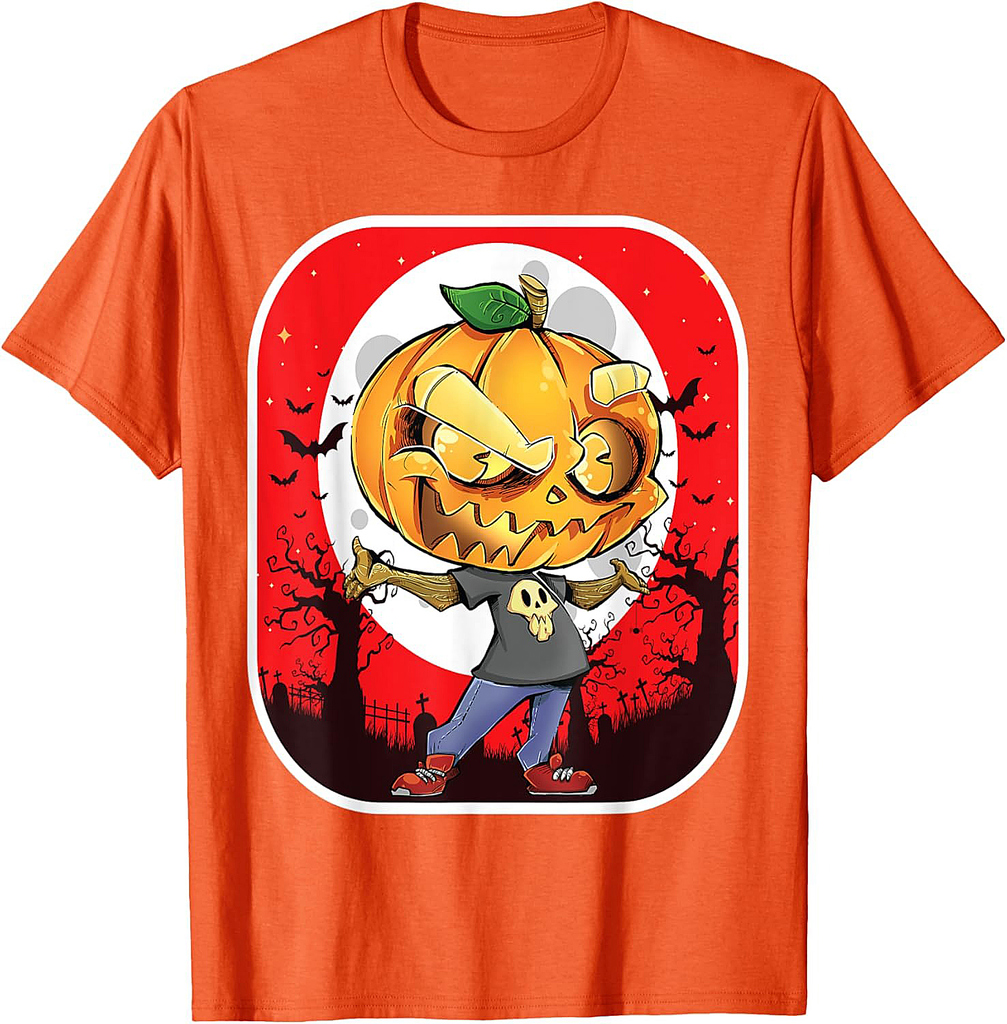 Pumpkin funny scary Cute Cartoon Halloween T-Shirt
