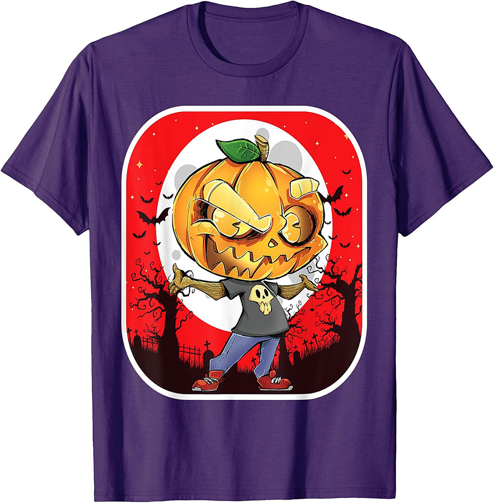 Pumpkin funny scary Cute Cartoon Halloween T-Shirt