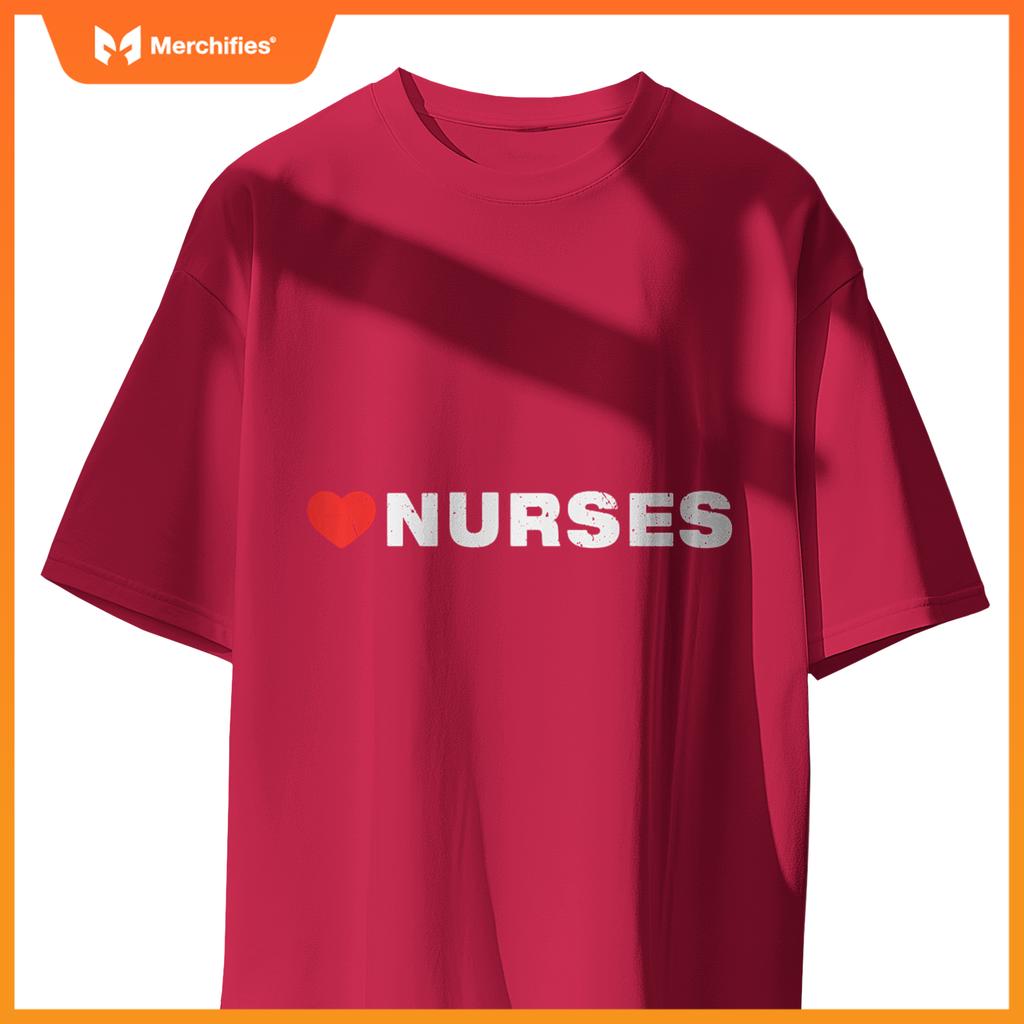 Love Nurses, Minimalist Aesthetic, Like Heart Nurses T-Shirt