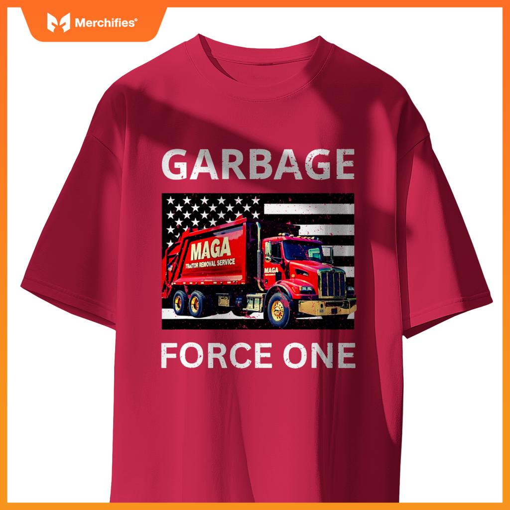 Garbage Force One Trump Tee Maga Garbage Truck T-Shirt