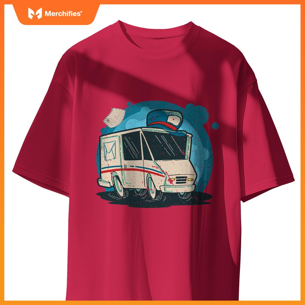 Mail Delivery Truck Artistic Postal Carrier Mailman T-Shirt