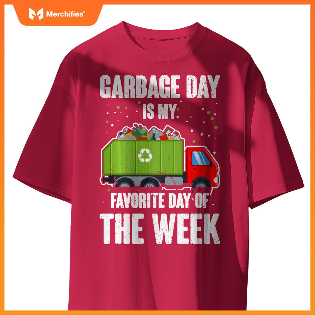 Garbage Uniform Trash Kids Garbage Man Costume Truck T-Shirt