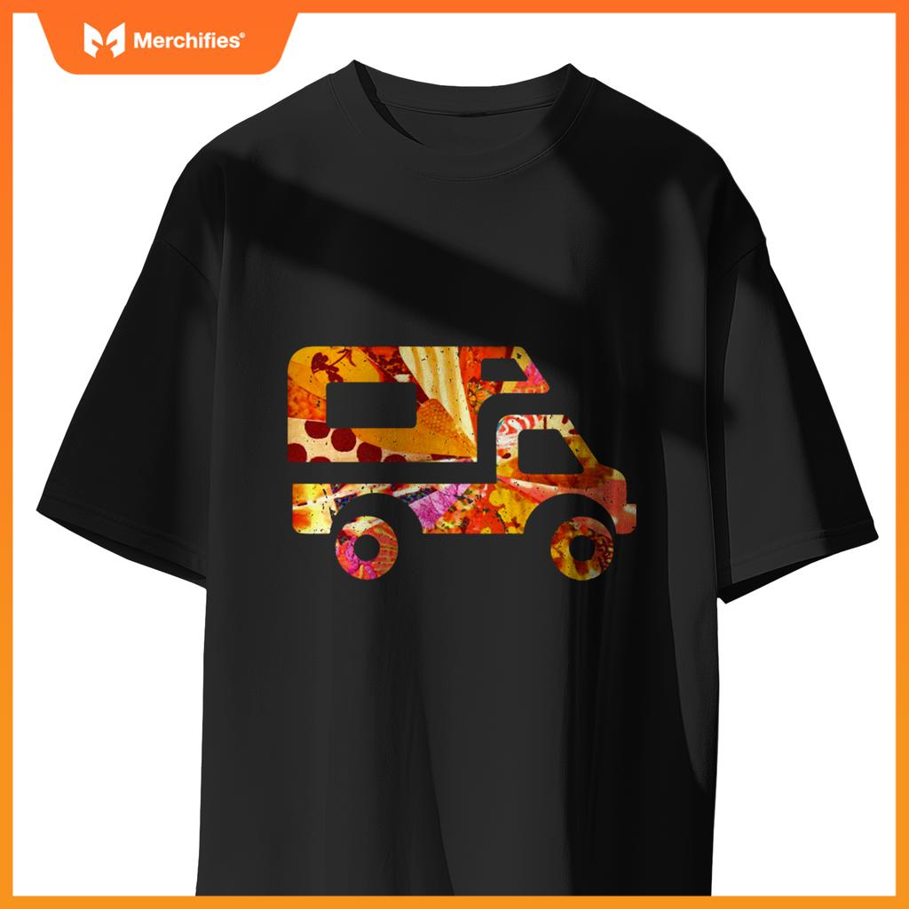 RV Life Van Camper Truck Pickup Camping Road Trip Artsy Tent T-Shirt