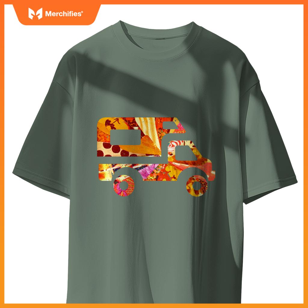 RV Life Van Camper Truck Pickup Camping Road Trip Artsy Tent T-Shirt