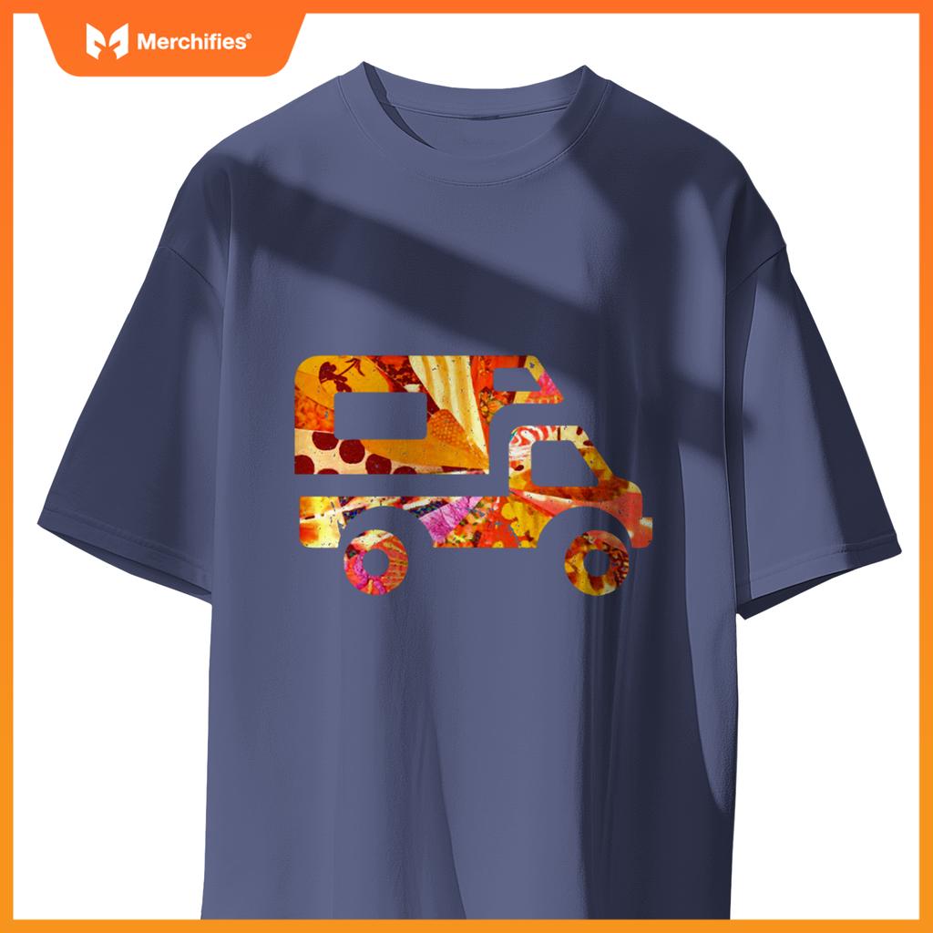 RV Life Van Camper Truck Pickup Camping Road Trip Artsy Tent T-Shirt