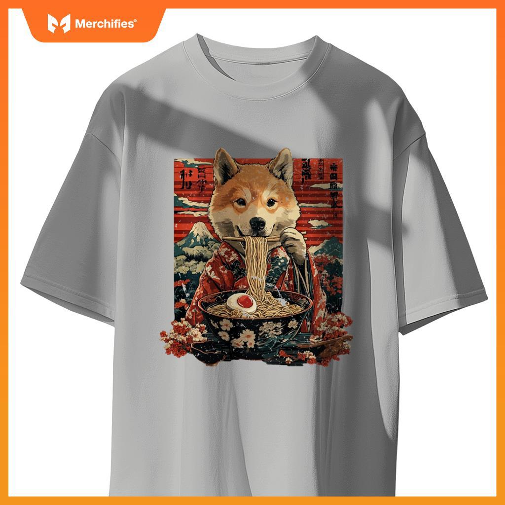 Ramen Dog Japan Aesthetic Ramen Noodle Soup T-Shirt