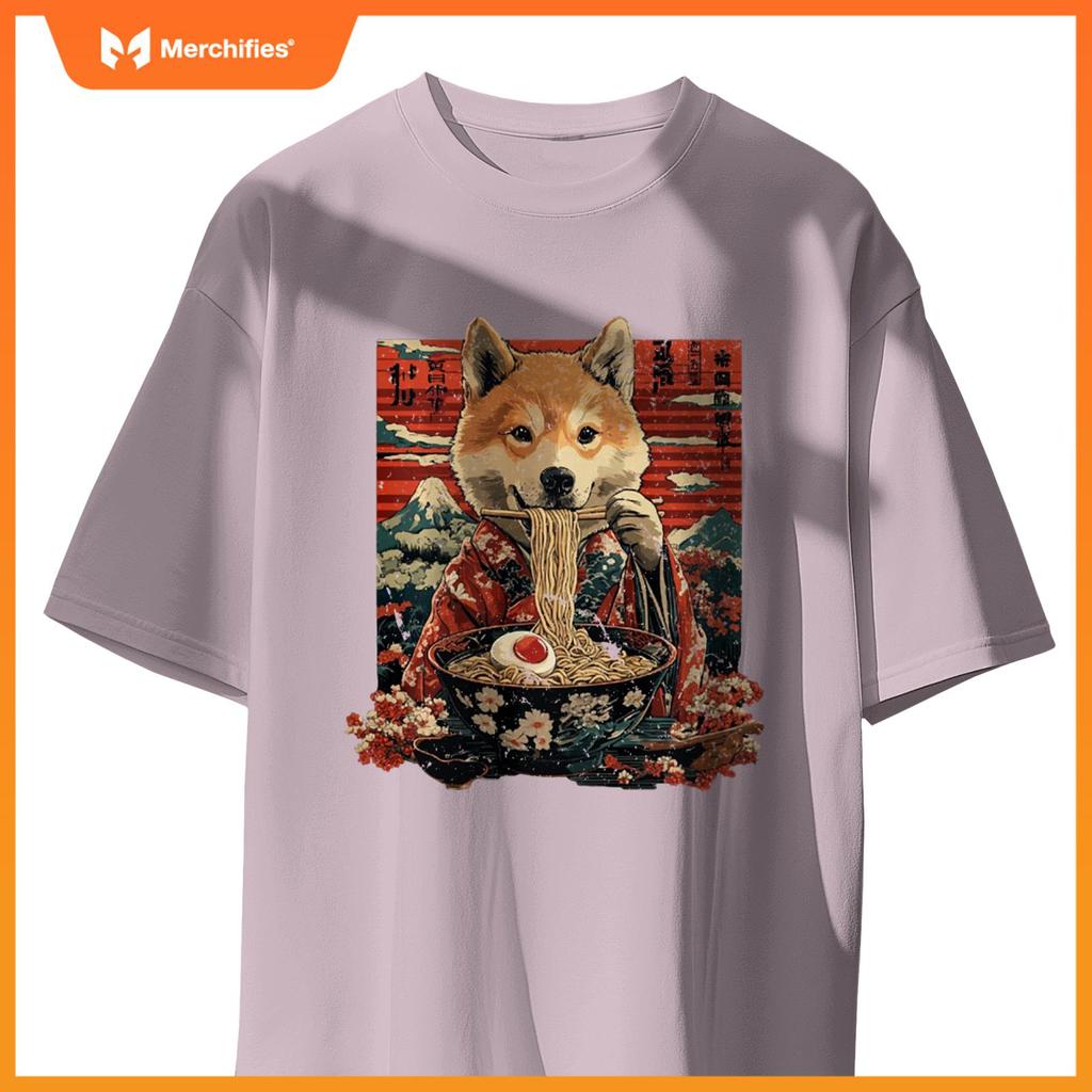 Ramen Dog Japan Aesthetic Ramen Noodle Soup T-Shirt