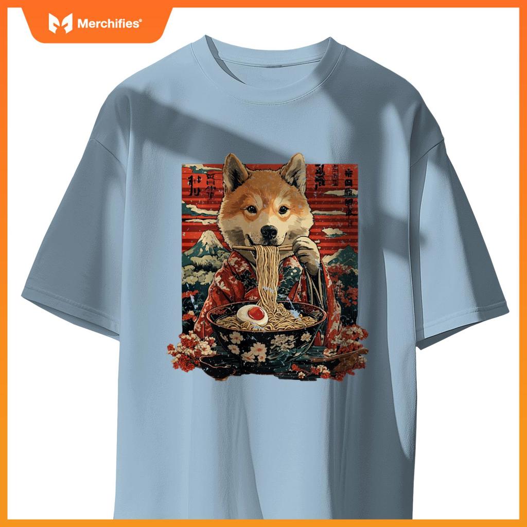 Ramen Dog Japan Aesthetic Ramen Noodle Soup T-Shirt