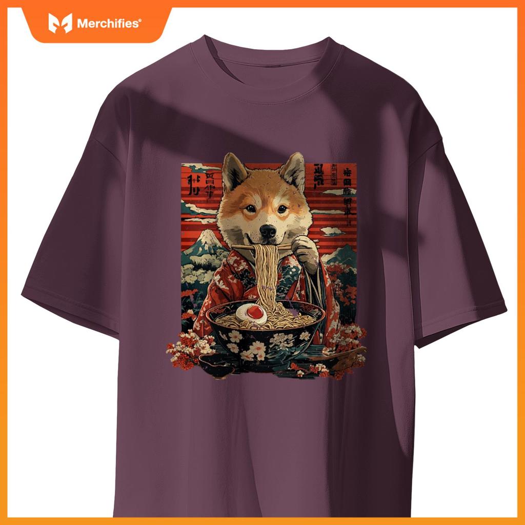 Ramen Dog Japan Aesthetic Ramen Noodle Soup T-Shirt