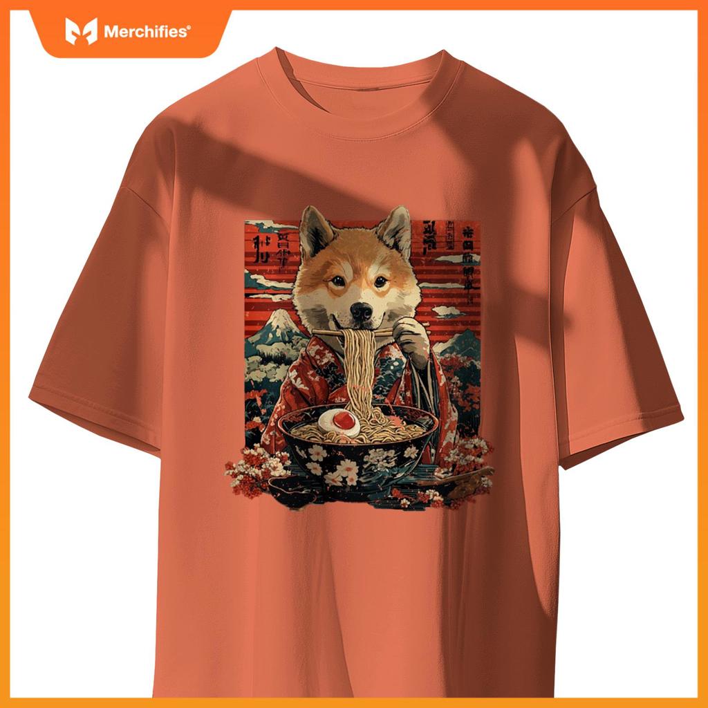 Ramen Dog Japan Aesthetic Ramen Noodle Soup T-Shirt