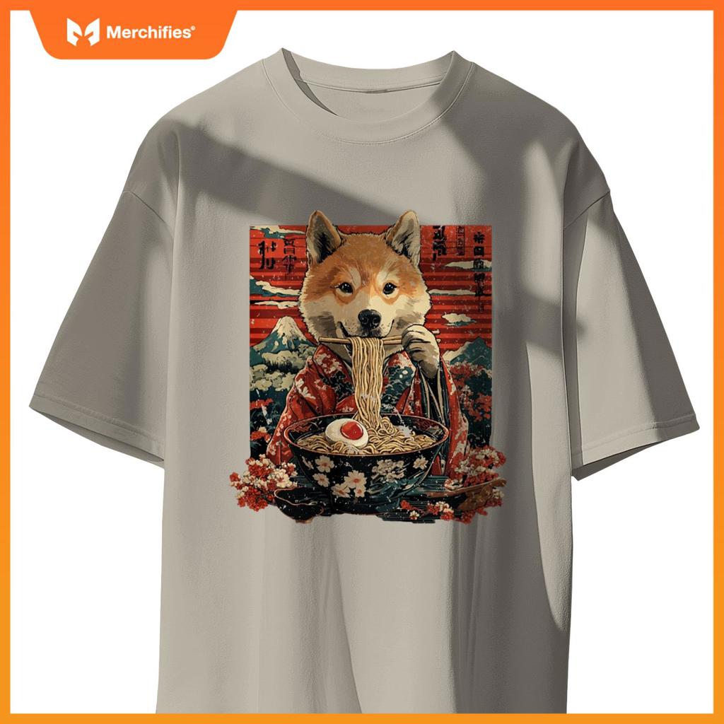 Ramen Dog Japan Aesthetic Ramen Noodle Soup T-Shirt