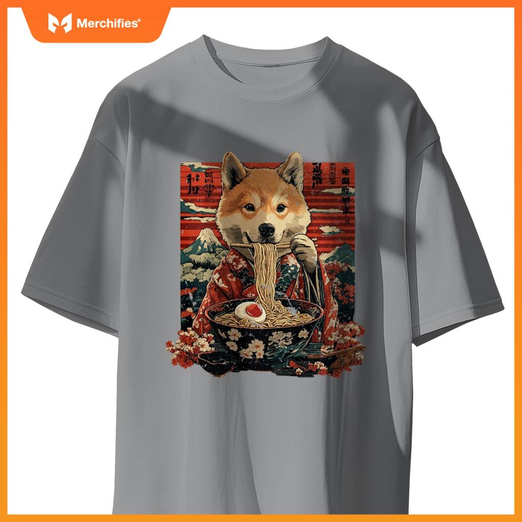 Ramen Dog Japan Aesthetic Ramen Noodle Soup T-Shirt