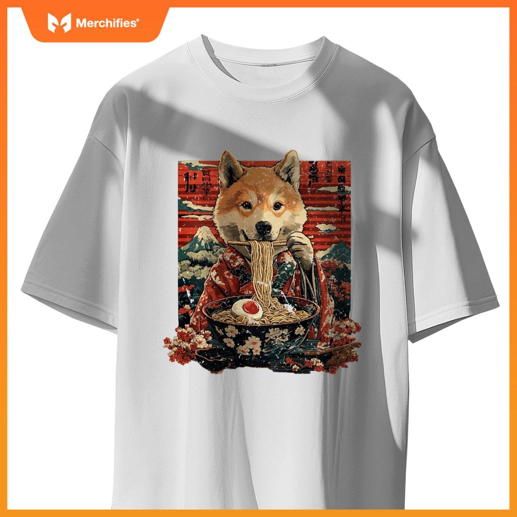 Ramen Dog Japan Aesthetic Ramen Noodle Soup T-Shirt