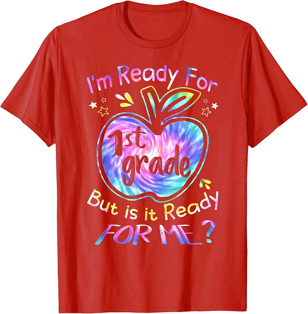 Ready for 1st Grade Tie Dye Back to School Hello First Grade T-Shirt