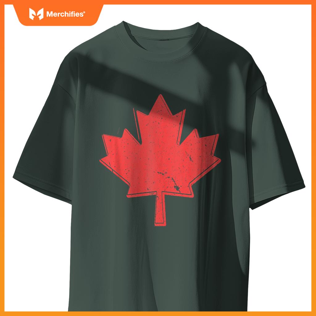 Red Maple Leaf Canadian Pride Simple Canada Symbol Patriotic T-Shirt