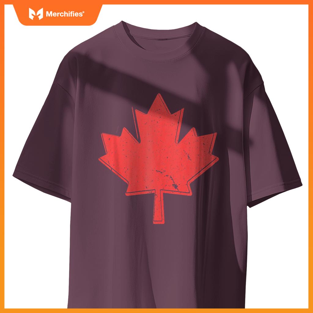 Red Maple Leaf Canadian Pride Simple Canada Symbol Patriotic T-Shirt