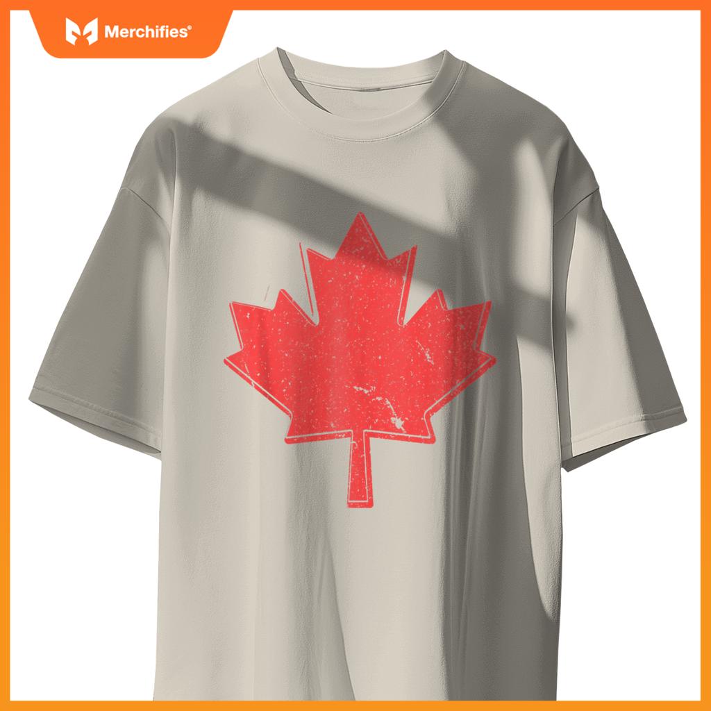 Red Maple Leaf Canadian Pride Simple Canada Symbol Patriotic T-Shirt