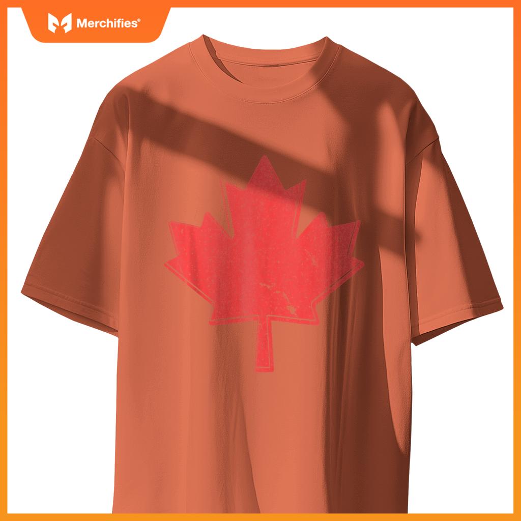 Red Maple Leaf Canadian Pride Simple Canada Symbol Patriotic T-Shirt