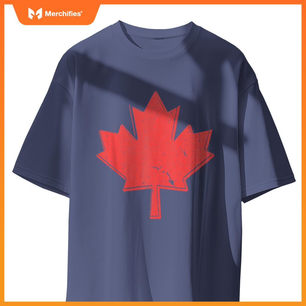 Red Maple Leaf Canadian Pride Simple Canada Symbol Patriotic T-Shirt
