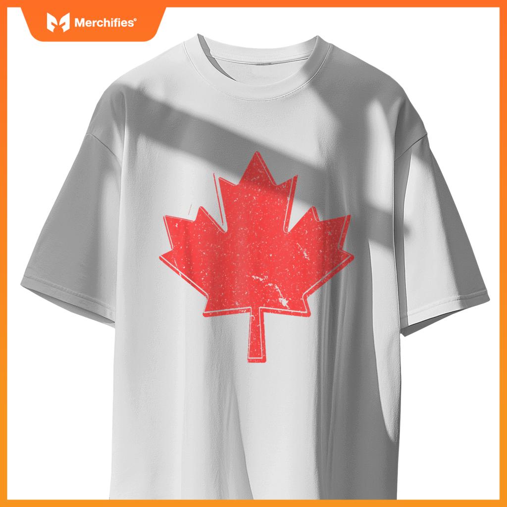 Red Maple Leaf Canadian Pride Simple Canada Symbol Patriotic T-Shirt