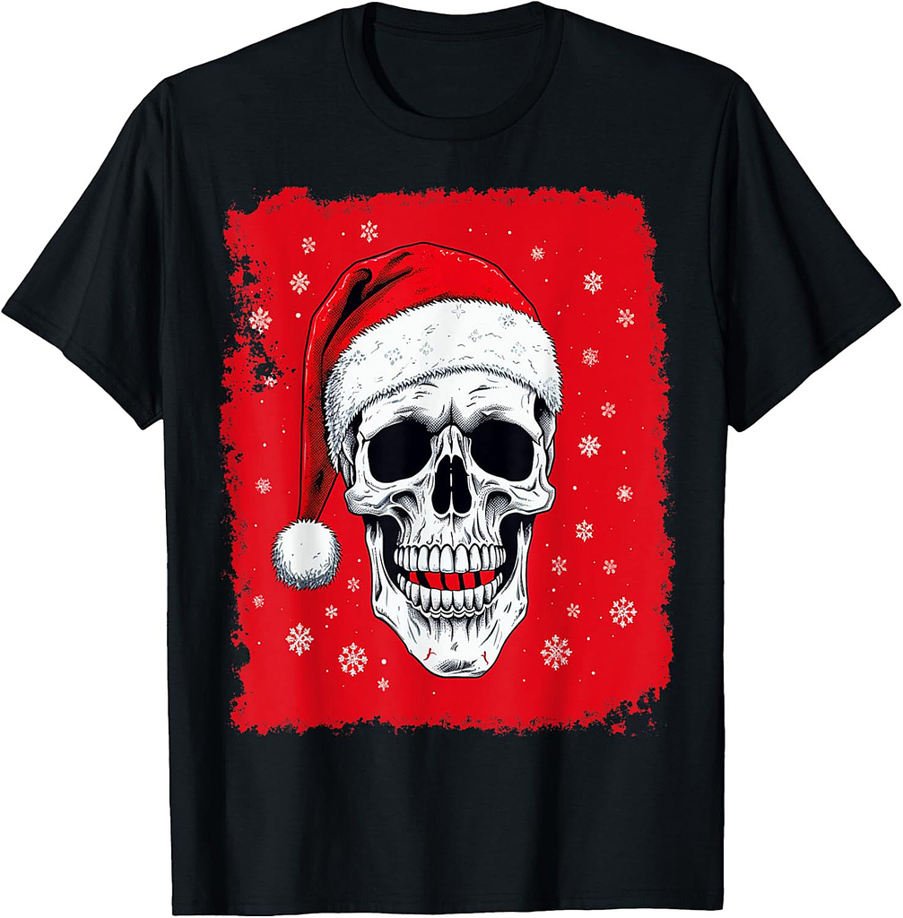 Red Skeleton Halloween Christmas T-Shirt