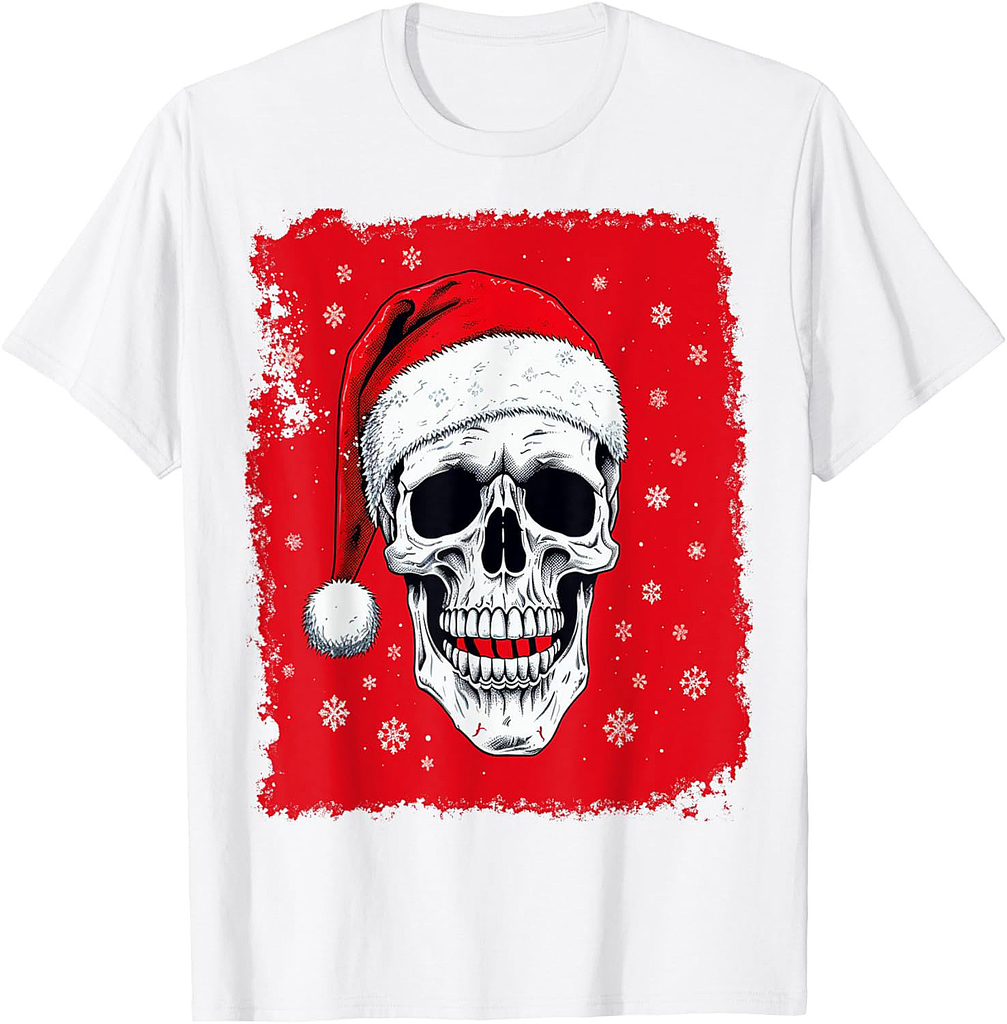 Red Skeleton Halloween Christmas T-Shirt