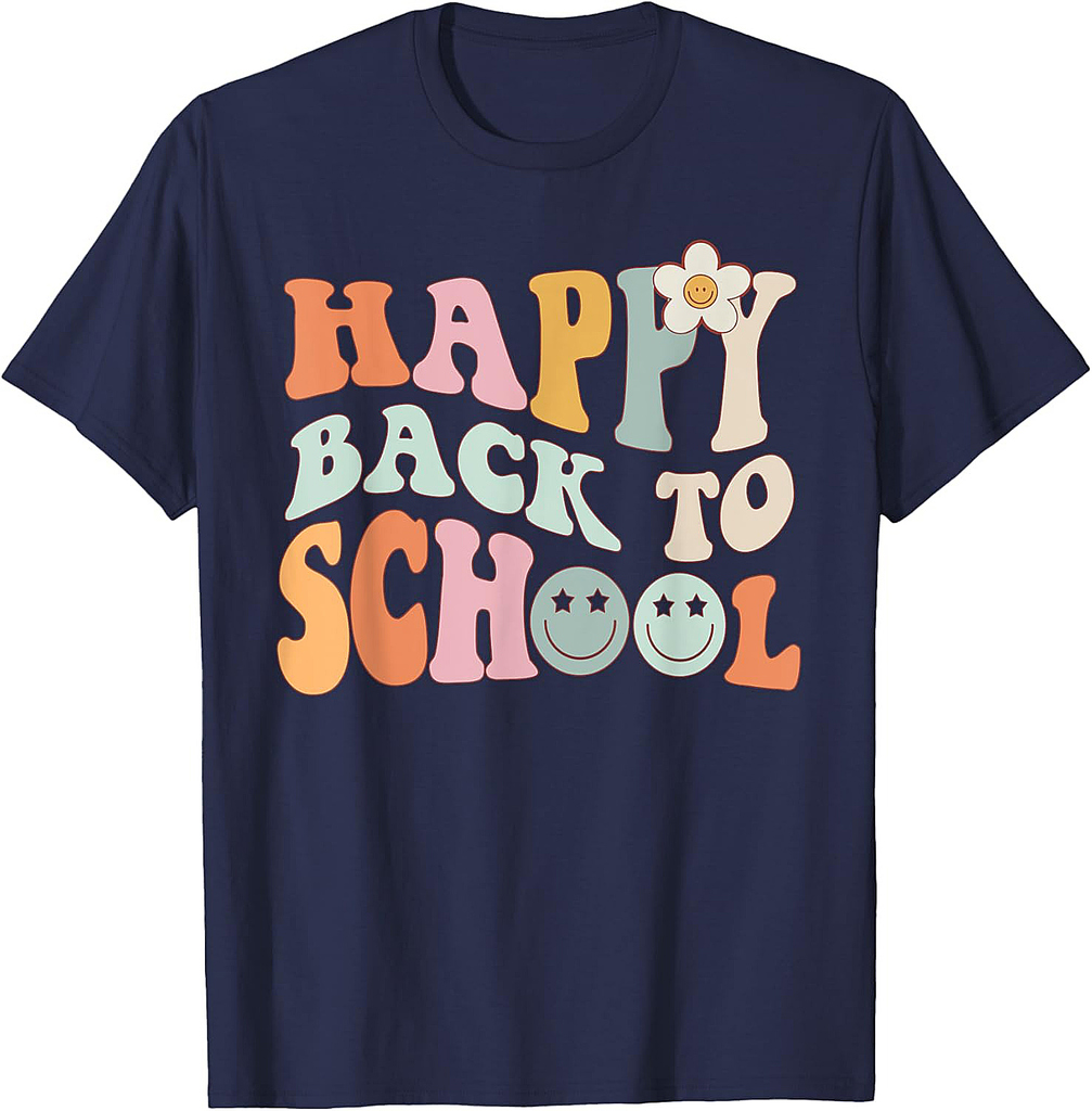 Retro Back To School Teacher Student First Day Of School T-Shirt
