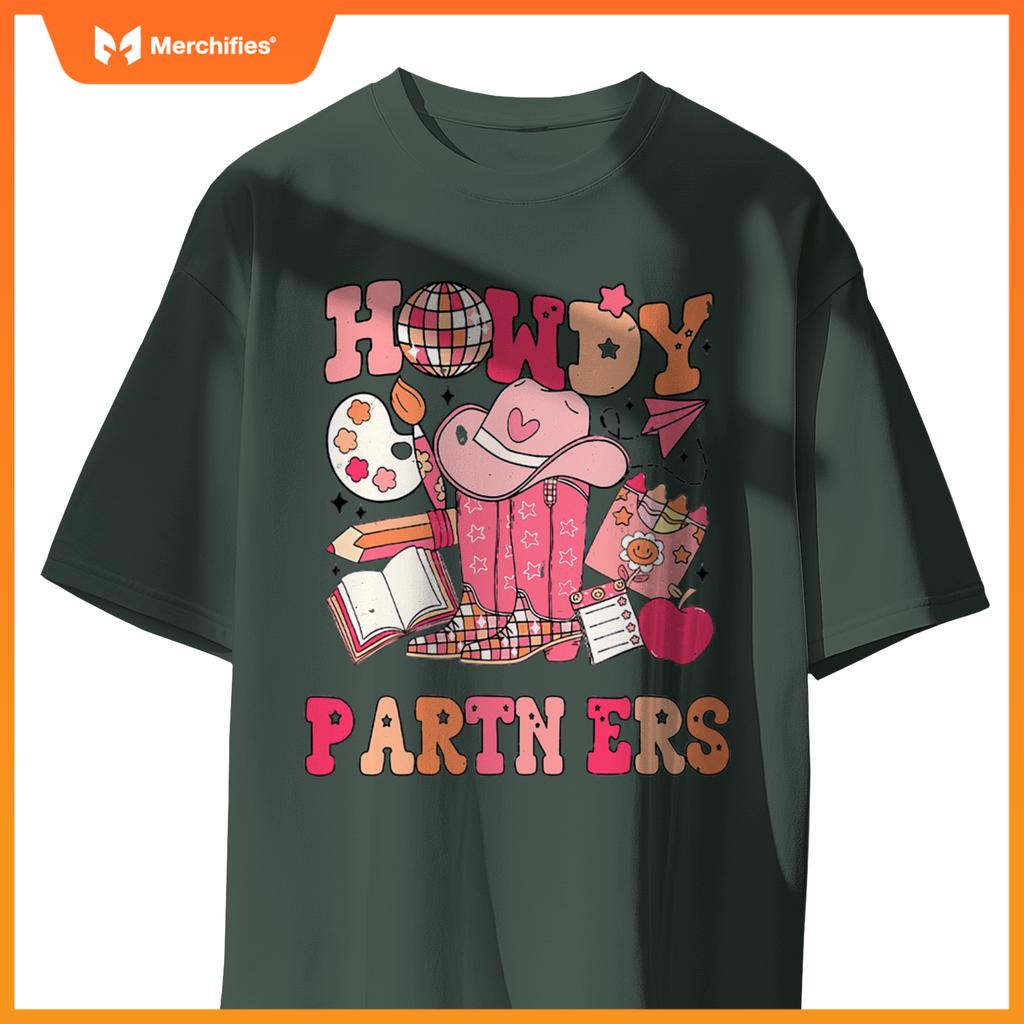 Retro Howdy Teacher Disco Ball Cowboy Cowgirl Back To School